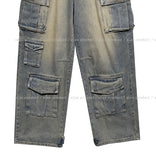 (UNISEX) Mount Multi-Cargo Denim Pants