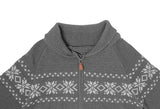 Pico Snow Nordic Collar Two-Way Knit Zip-Up
