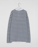 Moruku Stripe Collar Over Long Sleeve Tee