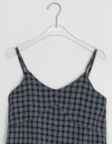 Ranmin Check Summer Sleeveless Layered One Piece