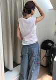 U.S.A CRINKLE SLEEVELESS