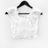 Lec frill cropped blouse