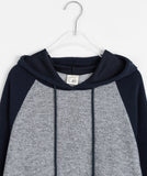 [BAONHAUS] Benas ribbed color matching raglan hoodie