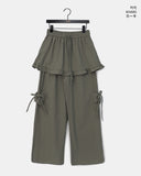 Karen Frill Cargo Layered Skirt Pants