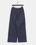 Puka Stripe Banding Wide Pants