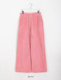 Delson string fleece banding pants