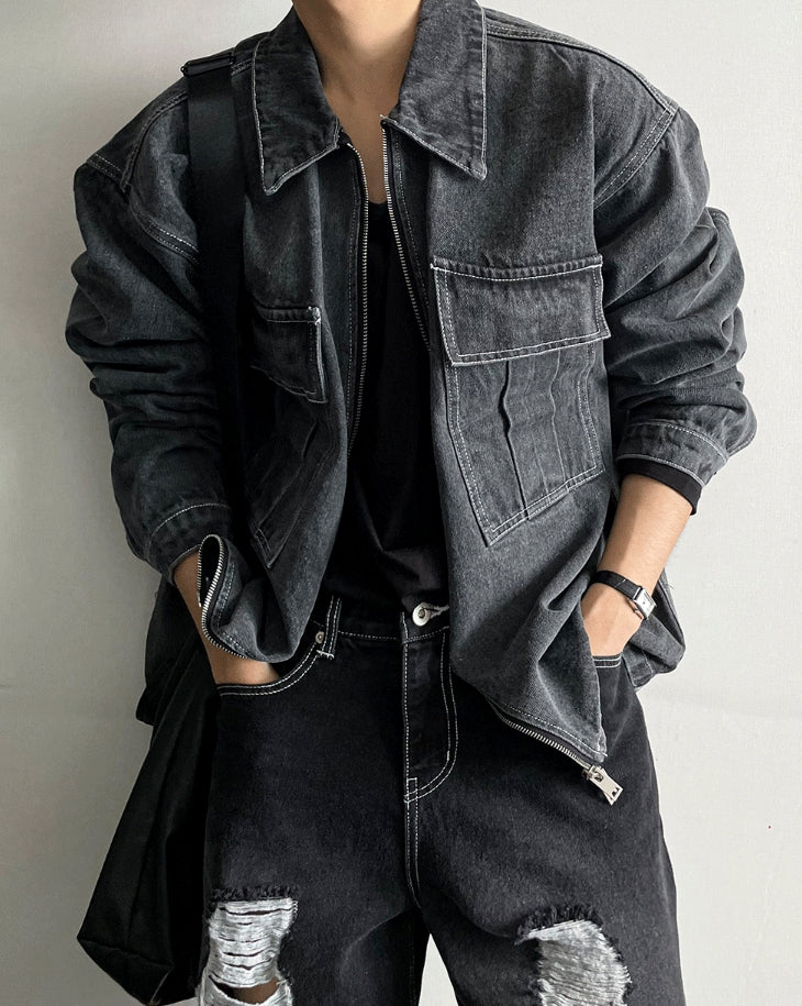 【COSYHARU】Damage Denim PT COSYHARU (コシハル) - ダメージデニムパンツ / Damage Denim PT