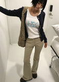 SLEEK SHIRRING BOOTCUT PANTS