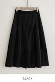 Berina brushed pleated long skirt