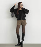 Year-End Party Look Mood Wool Luxury Short Pants
