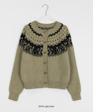 Hakiro Round Nordic Knit Cardigan