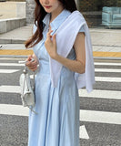Zeroti Collar Shirt Cap Sleeveless One Piece