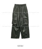 Glossy Big Pocket Cargo Pants