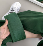 Brushed Bly Vivid Color Long Wide Banding Training Pants