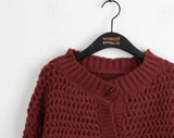Mohen Waffle Wood Duffel Knit Cardigan
