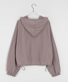 Mayde String Nylon Crop Hoodie