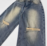 Summer No-Fade Balloon Wide-Fit Denim Pants