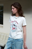 Irloop Cat Crop Short Sleeve Tee