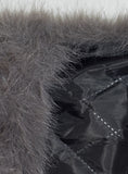 roro buckle crop fur jacket