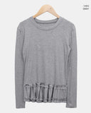 Ruer Frill Long Sleeve Layered T-Shirt