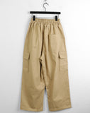 Hight Cotton String Two Way Cargo Long Jogger Wide Pants