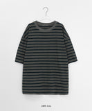 [Unisex] Felid Pigment Stripe Short Sleeve Tee