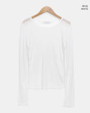 Tenon Tencel layered long-sleeved T-shirt