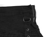 Reno Tiered Pleated Punching Mini Skirt