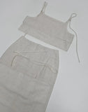 [Setup Available] Dove Strap Long Skirt