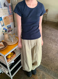 Chier Belt Set Cotton Wide Banding Pants