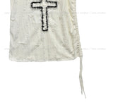 Vintage Cross Lace String Sleeveless
