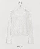 Moline Punching Crop Knit Cardigan