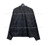 Gridin Collarless Tweed Jacket
