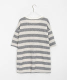 [unisex] Laise Summer Stripe Over Short Sleeve Knit