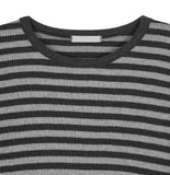 Iken Striped Waffle Crop Top