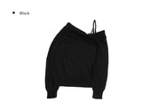 Labum Off-Shoulder Lace Layered Knit