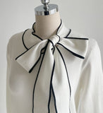 Coco Color Matching Line Tie Knit