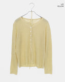 Siju see-through knit long-sleeved cardigan