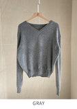 Yonid V-neck plain knit