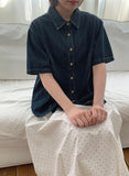 Indas Vintage Denim Short Sleeve Shirt