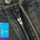 Denti Damage Brush Denim Pants