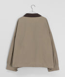 [unisex] Doinin two-way string collar color matching over work jacket