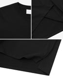 High cotton split short sleeve T-shirt