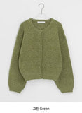 Himude Bokashi Color Round Knit Cardigan