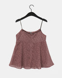 [MADE] Ien Vintage Velvet Ribbon Flower Flower Sleeveless Blouse