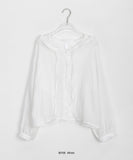 Oniru Summer Crop Gauze Hood Shirt