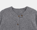 Dean Two Button Round Neck Wool Cardigan