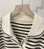 Steady Half Open Collar Short Sleeve Knit