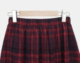 T-L Vintage Check Layered Midi Skirt