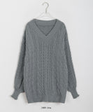 Lyotin V-neck cable knit